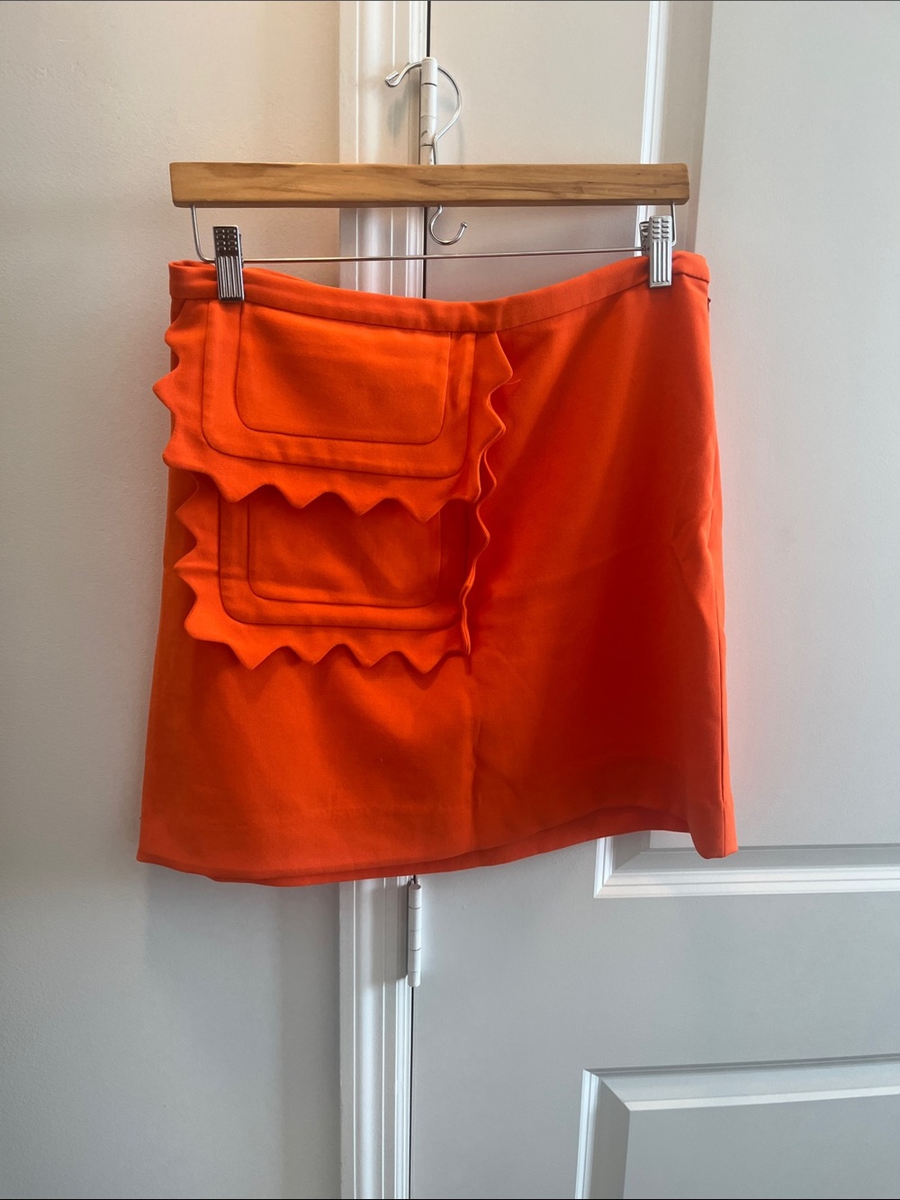 Victoria Beckham for Target Bright Orange Ruffle Pocket Mini Skort